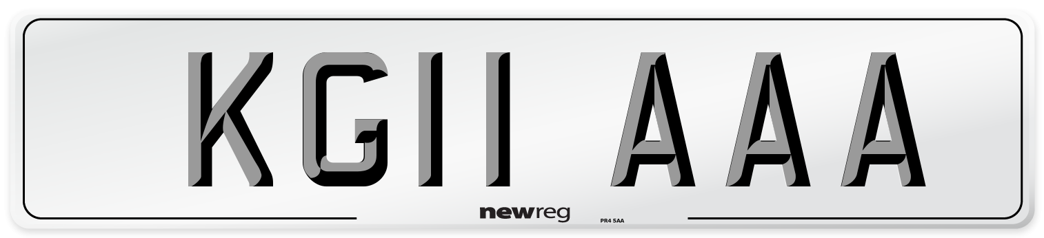 KG11 AAA Number Plate from New Reg